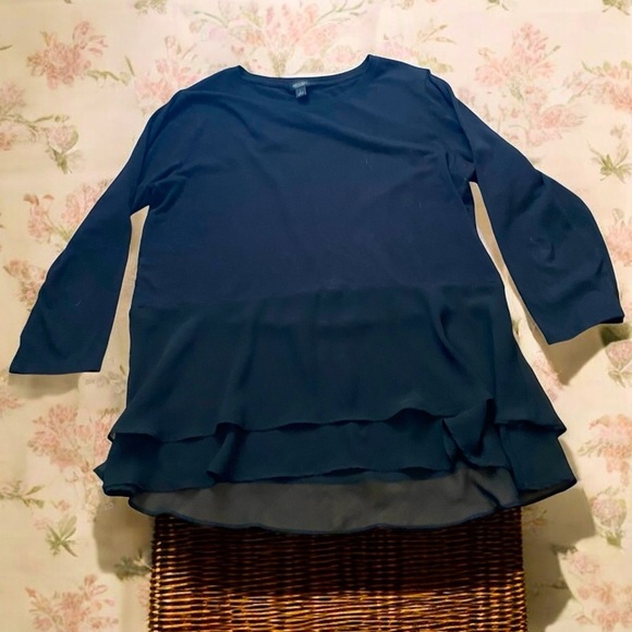 🌟
Women Simply Vera Vera Wang black blouse top Size L long sleeve shirt - Picture 10 of 10